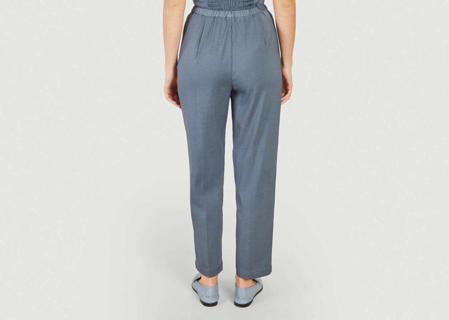 L'exception Pantalon Formel Ajusté à Pinces Hallie Gris Samsoe & Samsoe
