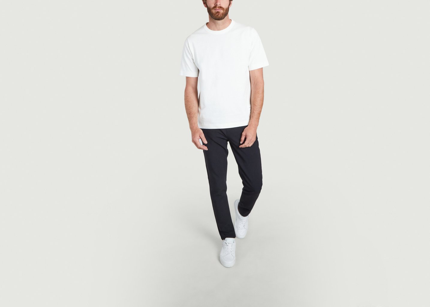 L'exception Pantalon Frankie Ajusté Bleu Marine Samsoe & Samsoe