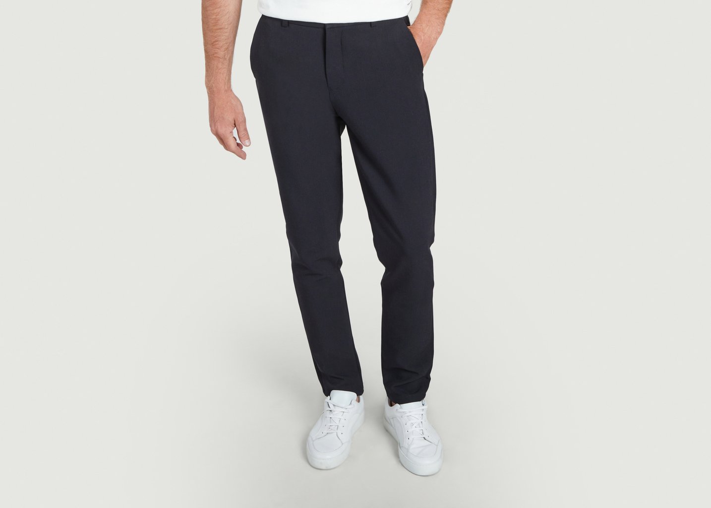 l'exception Pantalon Frankie ajusté Bleu Marine Samsoe & Samsoe