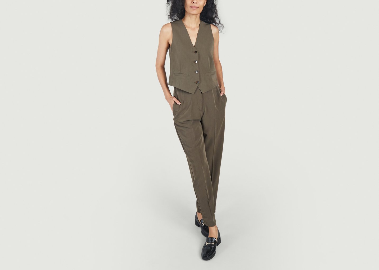 L'exception Pantalon Hallie 14596 Khaki Samsoe & Samsoe