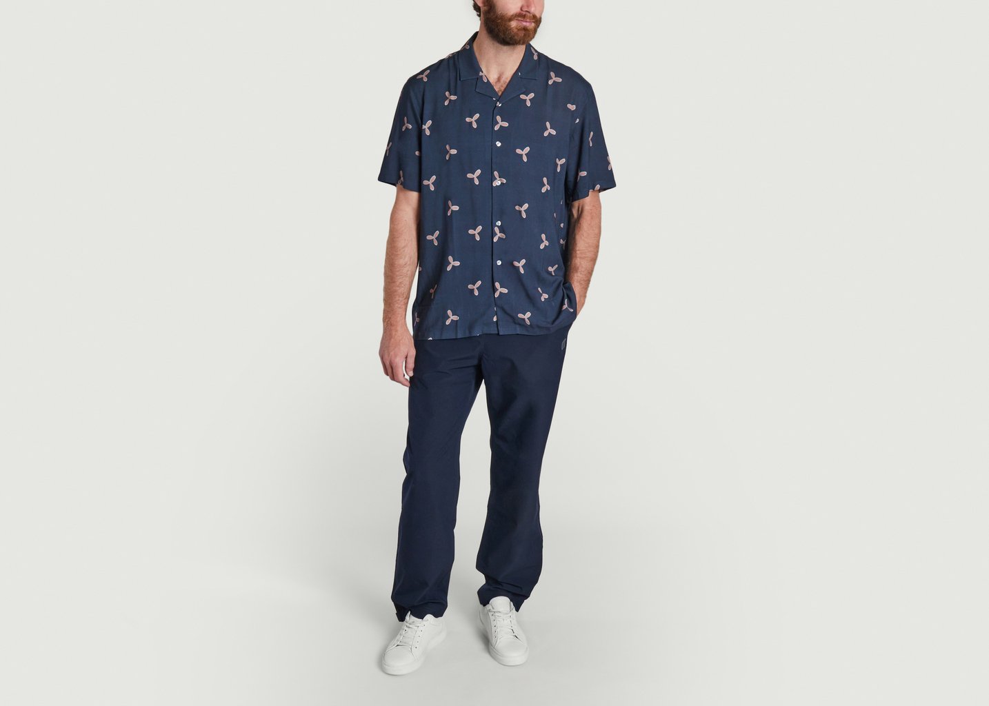 L'exception Pantalon Halsey Crispy Tech Bleu Marine Wood Wood