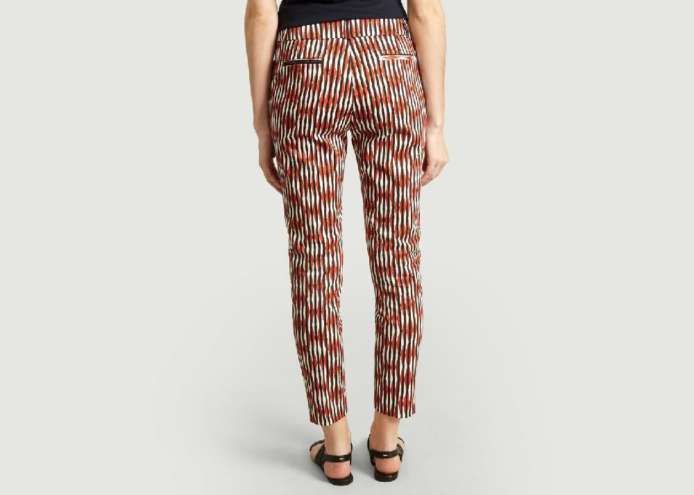 L'exception Pantalon Imprimé Panaché Rouge La Petite Française