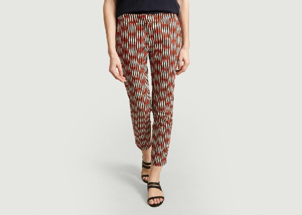 l'exception Pantalon imprimé Panaché Rouge La Petite Française