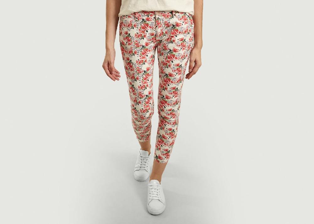 l'exception Pantalon Imprimé Pivoines 7/8e Sandy Multicolore Reiko