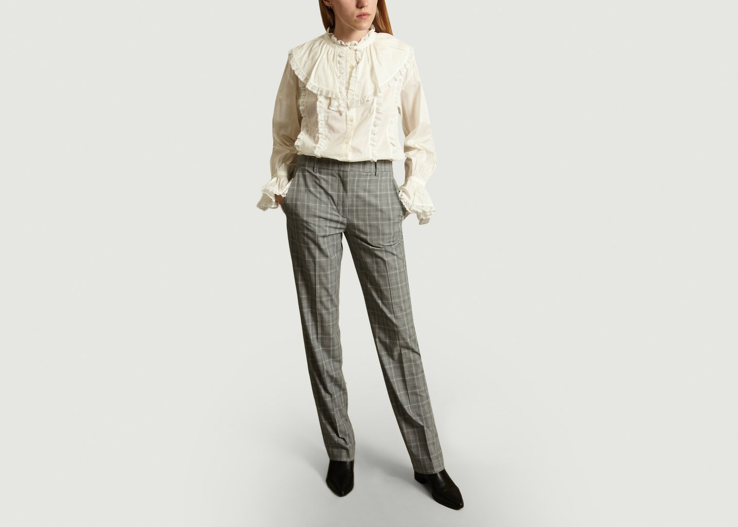 L'exception Pantalon Jambes Fuselées Gris Essentiel Antwerp
