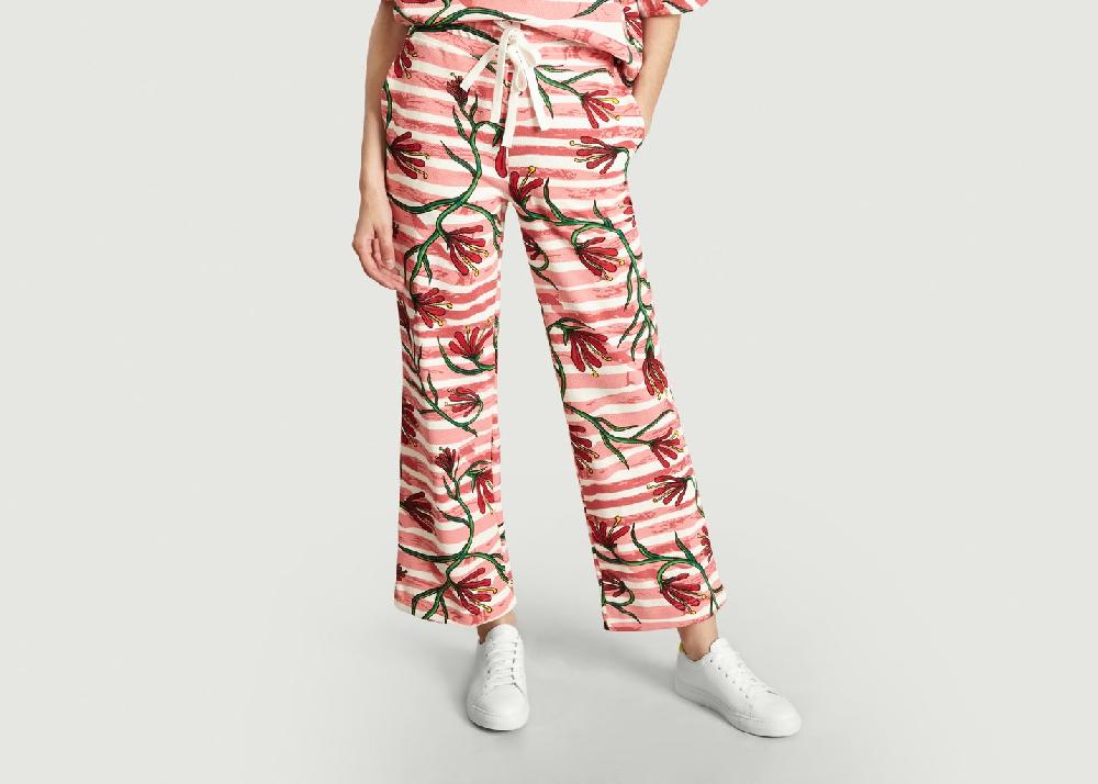l'exception Pantalon Jersey Imprimé Petit Bateau x Duo Botter Rose Petit Bateau
