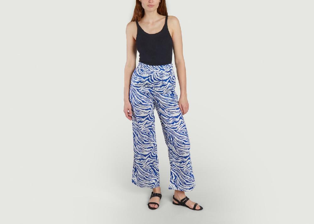 L'exception Pantalon Koster Zebra Bleu Dedicated Brand