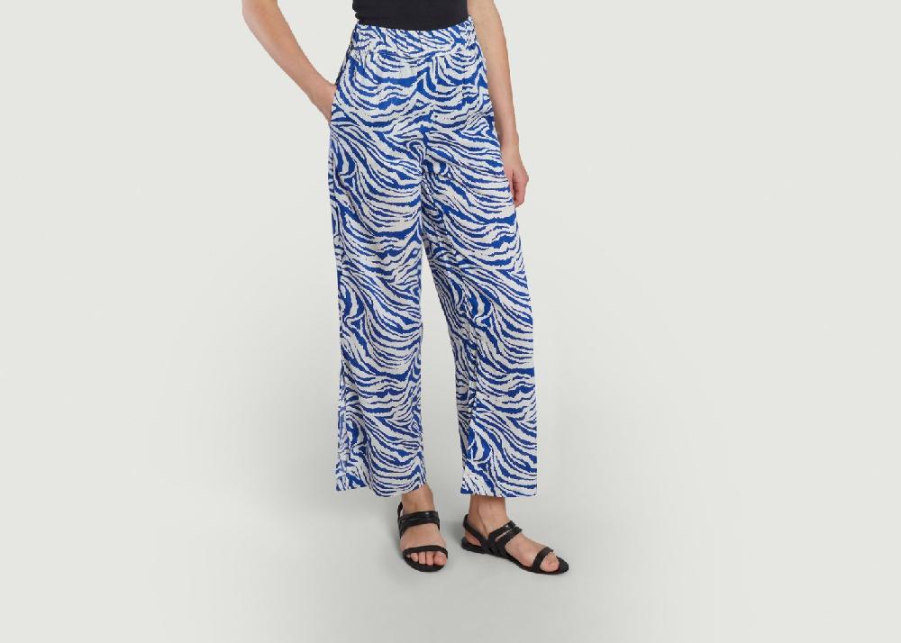 l'exception Pantalon koster zebra Bleu Dedicated Brand