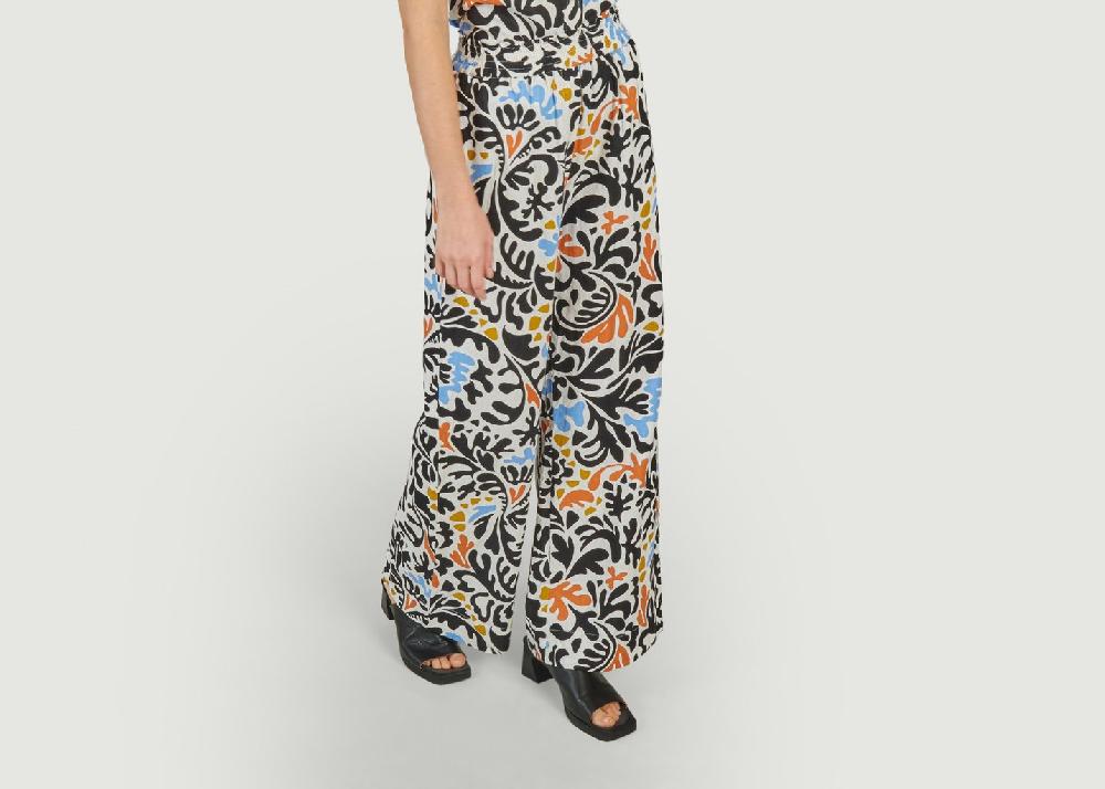 L'exception Pantalon Large Imprimé Fantaisie Jahel Imprimé Suncoo