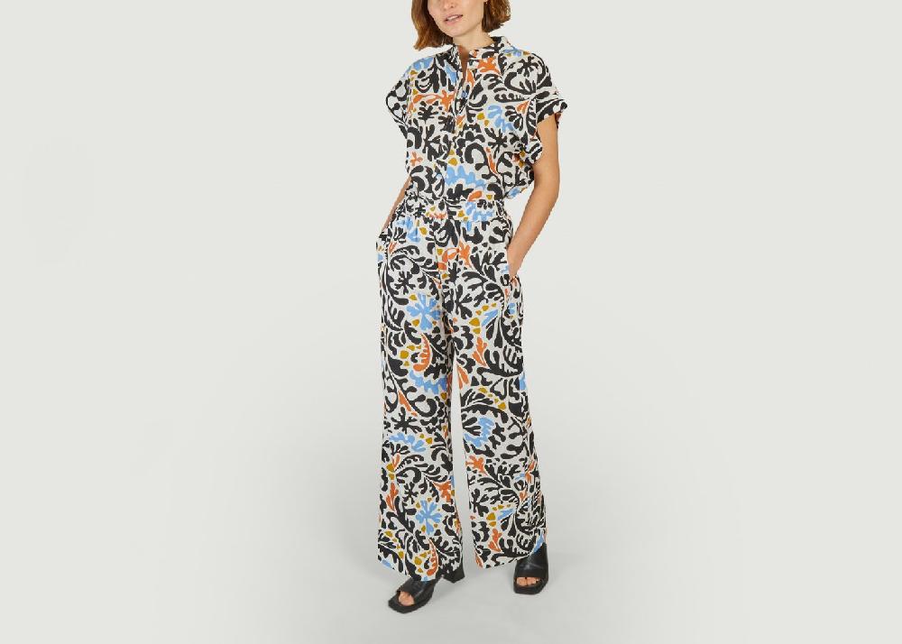 L'exception Pantalon Large Imprimé Fantaisie Jahel Imprimé Suncoo
