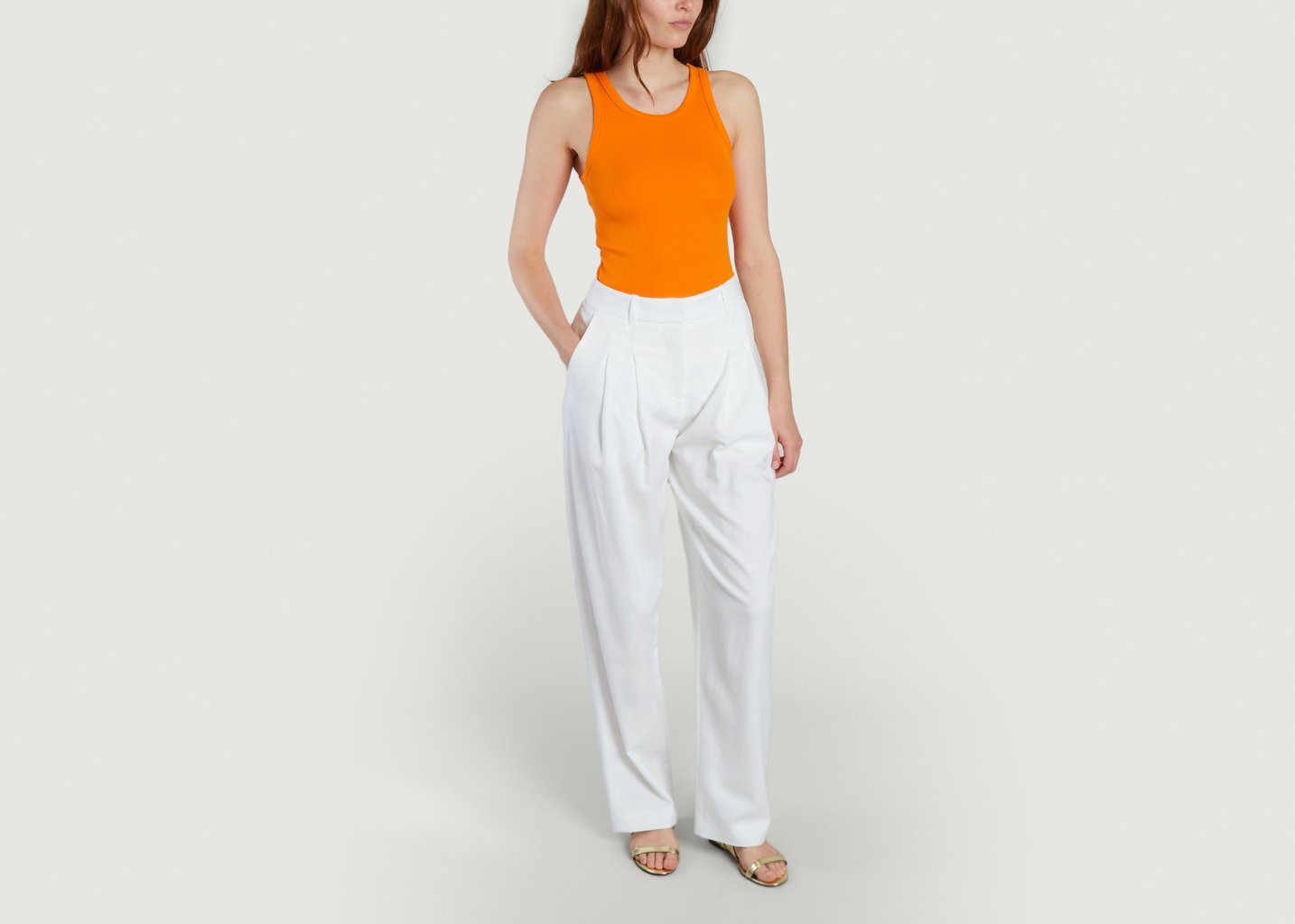 L'exception Pantalon Large Luzy Blanc Samsoe & Samsoe