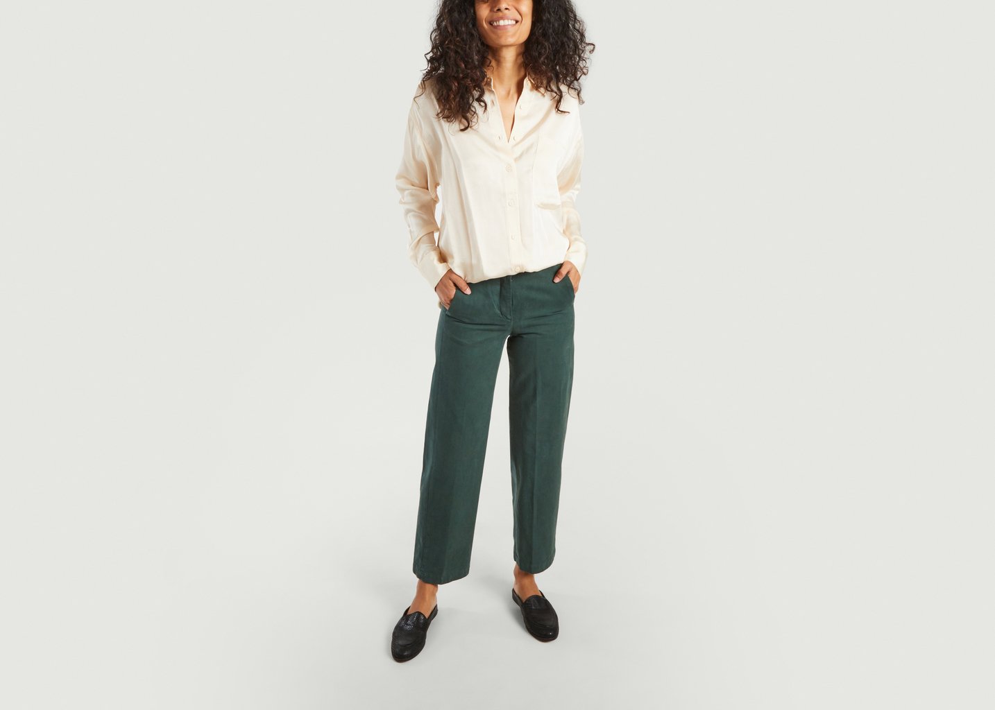 L'exception Pantalon Large Poke Vert Foncé Hartford