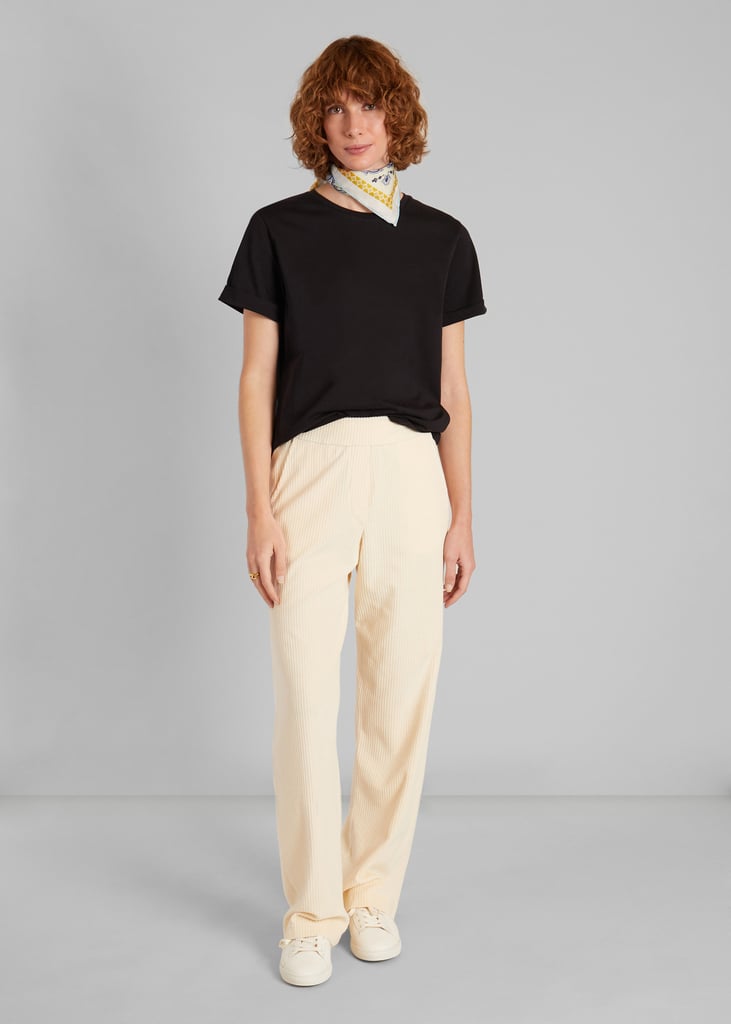 L'exception Pantalon Large Velours Côtelé Crème L'Exception Paris