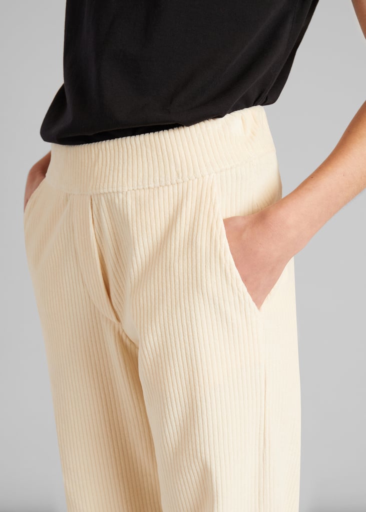 L'exception Pantalon Large Velours Côtelé Crème L'Exception Paris