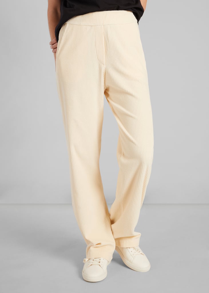 l'exception Pantalon large velours côtelé Crème L'Exception Paris