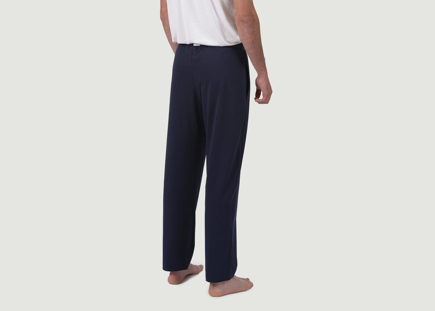 L'exception Pantalon Léger Sade Bleu Marine Talc Paris