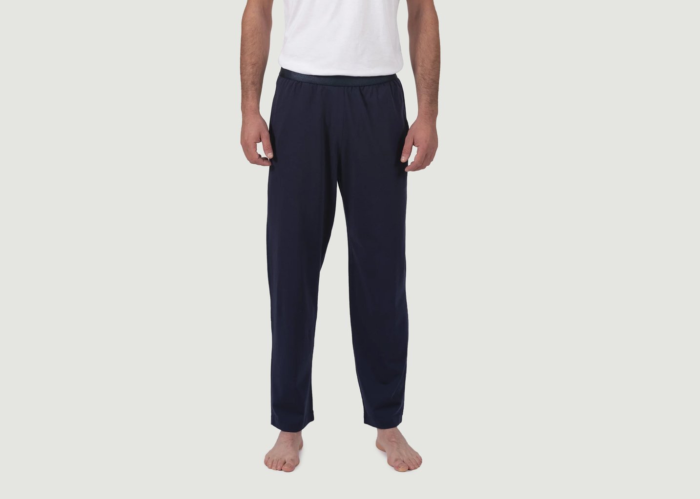 l'exception Pantalon Léger Sade Bleu Marine Talc Paris