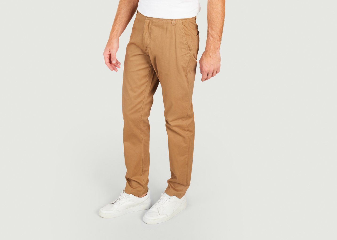 L'exception Pantalon Luca Camel Knowledge Cotton Apparel