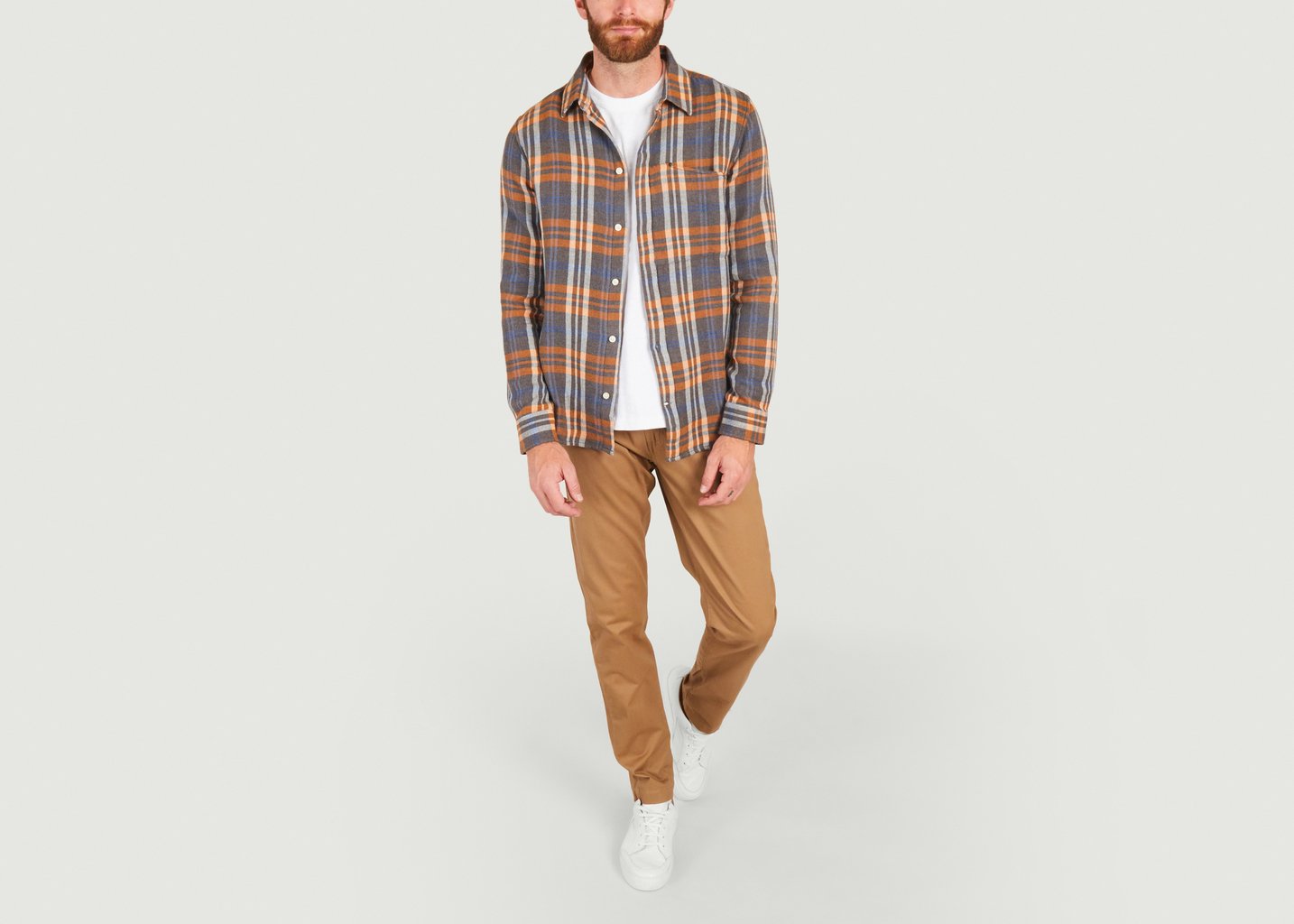 L'exception Pantalon Luca Camel Knowledge Cotton Apparel