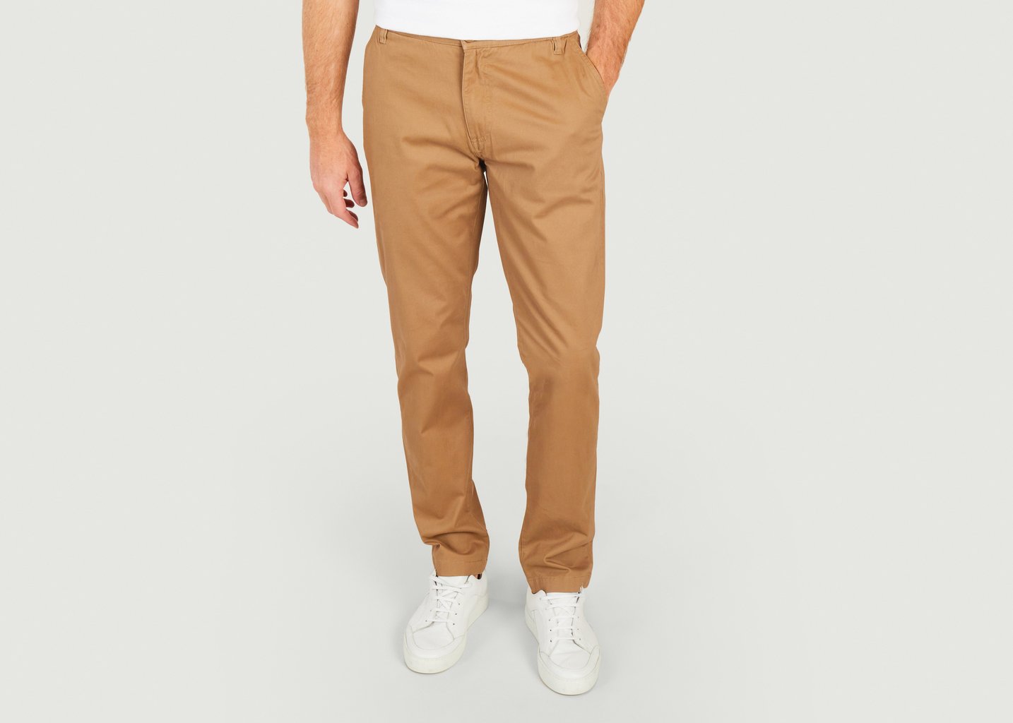 l'exception Pantalon luca Camel Knowledge Cotton Apparel