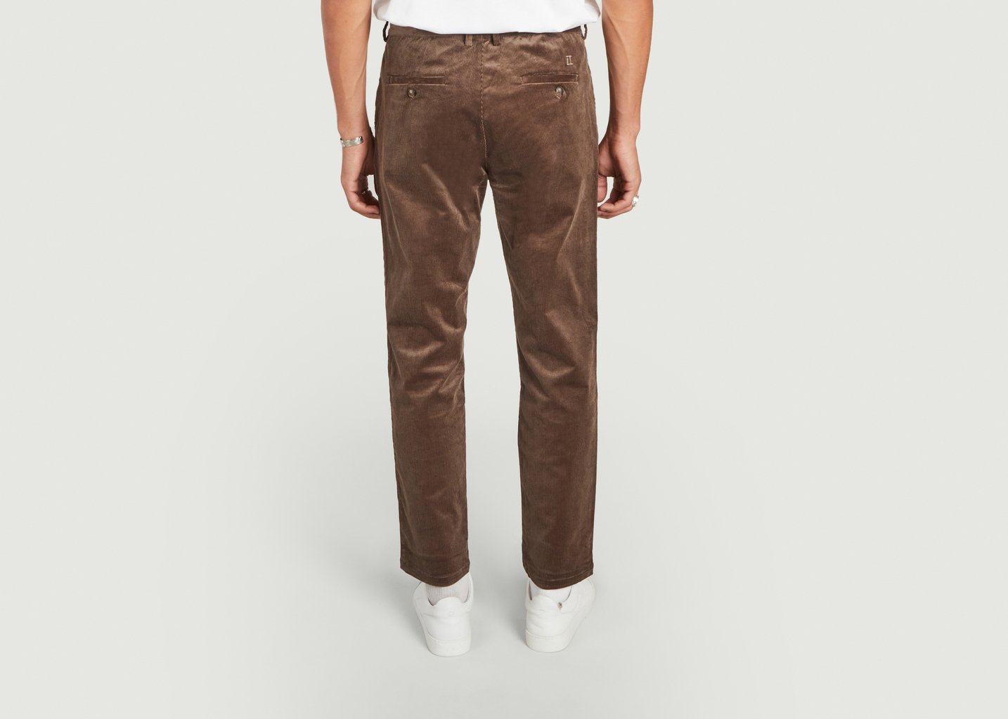 L'exception Pantalon Parker Corduroy Droit Marron Les Deux