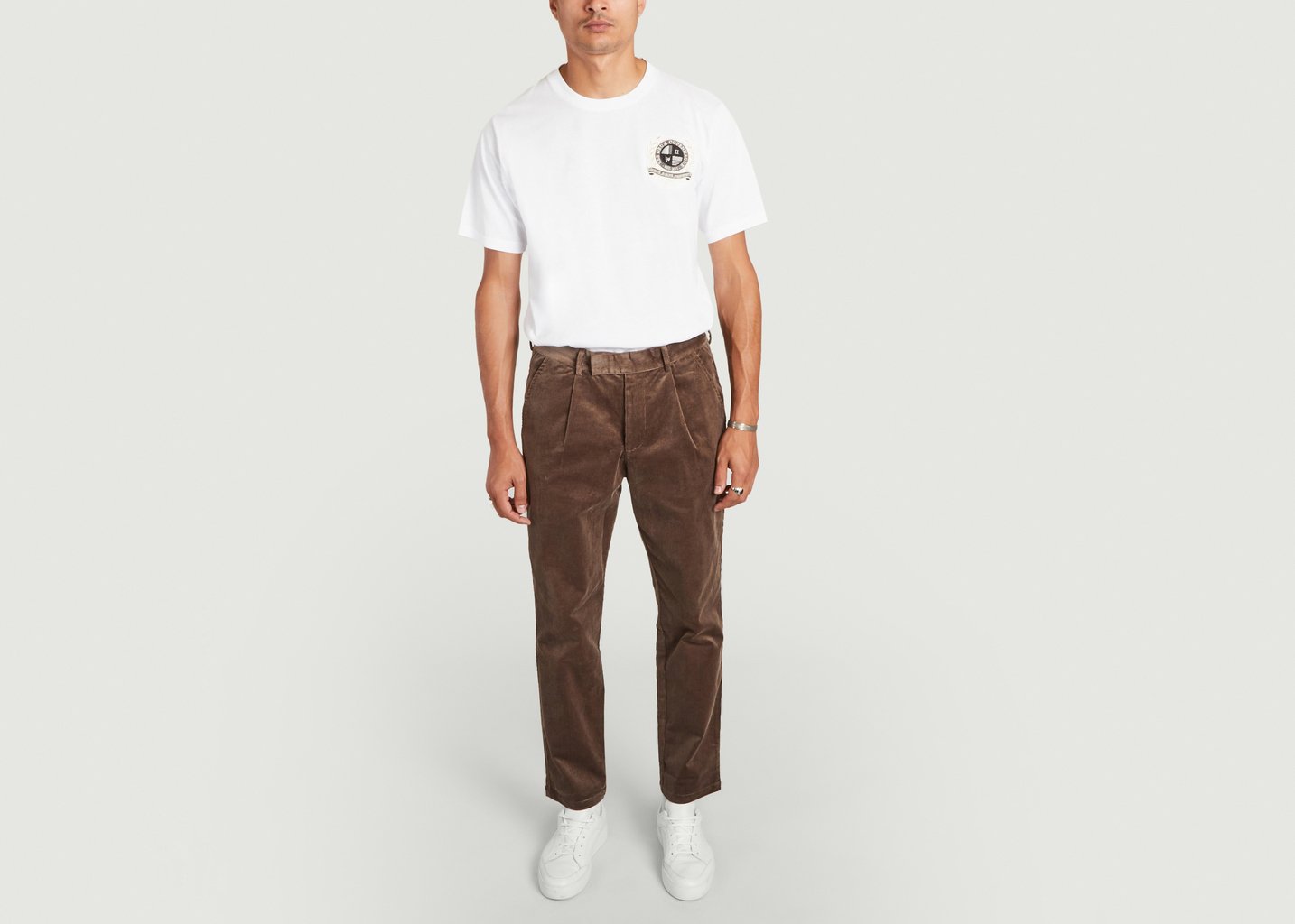 L'exception Pantalon Parker Corduroy Droit Marron Les Deux