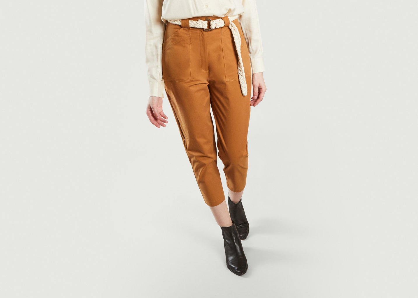 l'exception Pantalon Patrice en coton Ocre La Petite Française