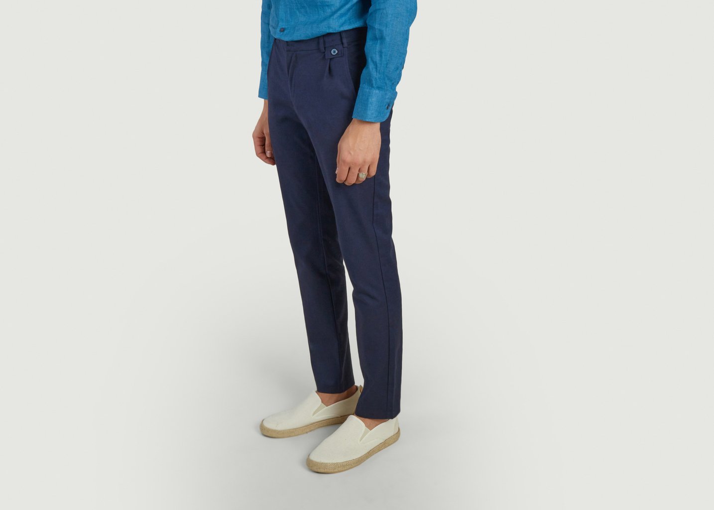 L'exception Pantalon Pleats Bleu Marine JagVi Rive Gauche