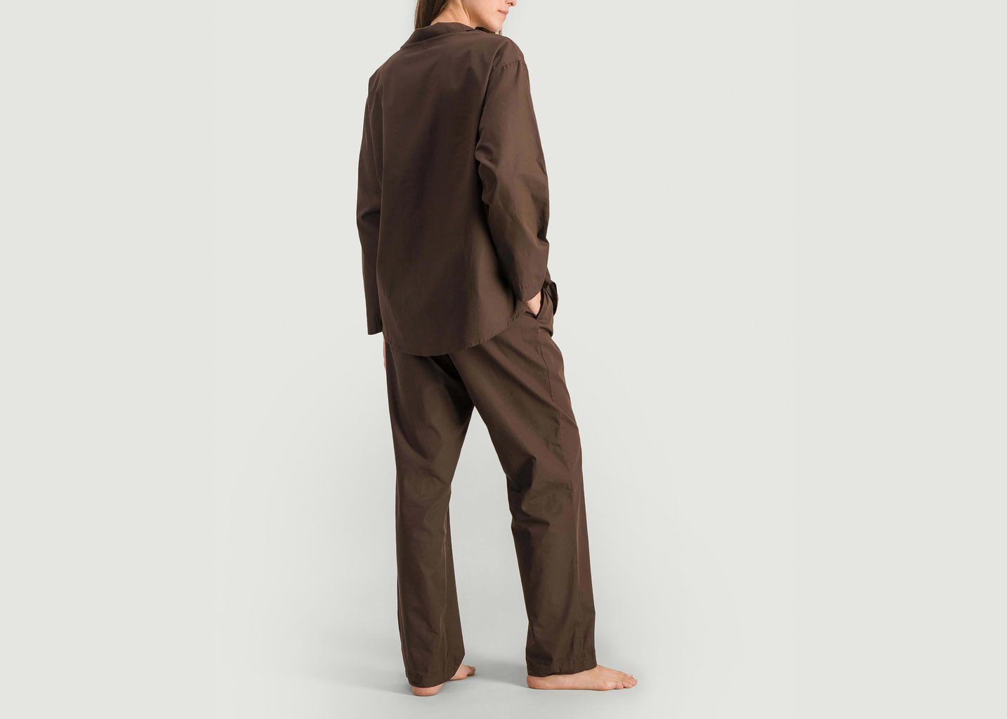 L'exception Pantalon Pyjama Femme Coton Bio Chocolat Angarde