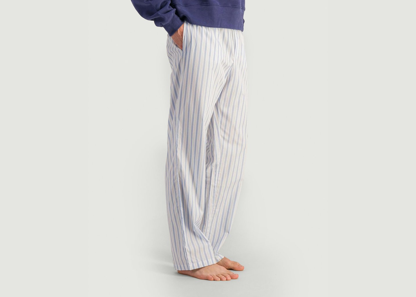 L'exception Pantalon Pyjama Homme Coton Bio Bleu Clair Angarde