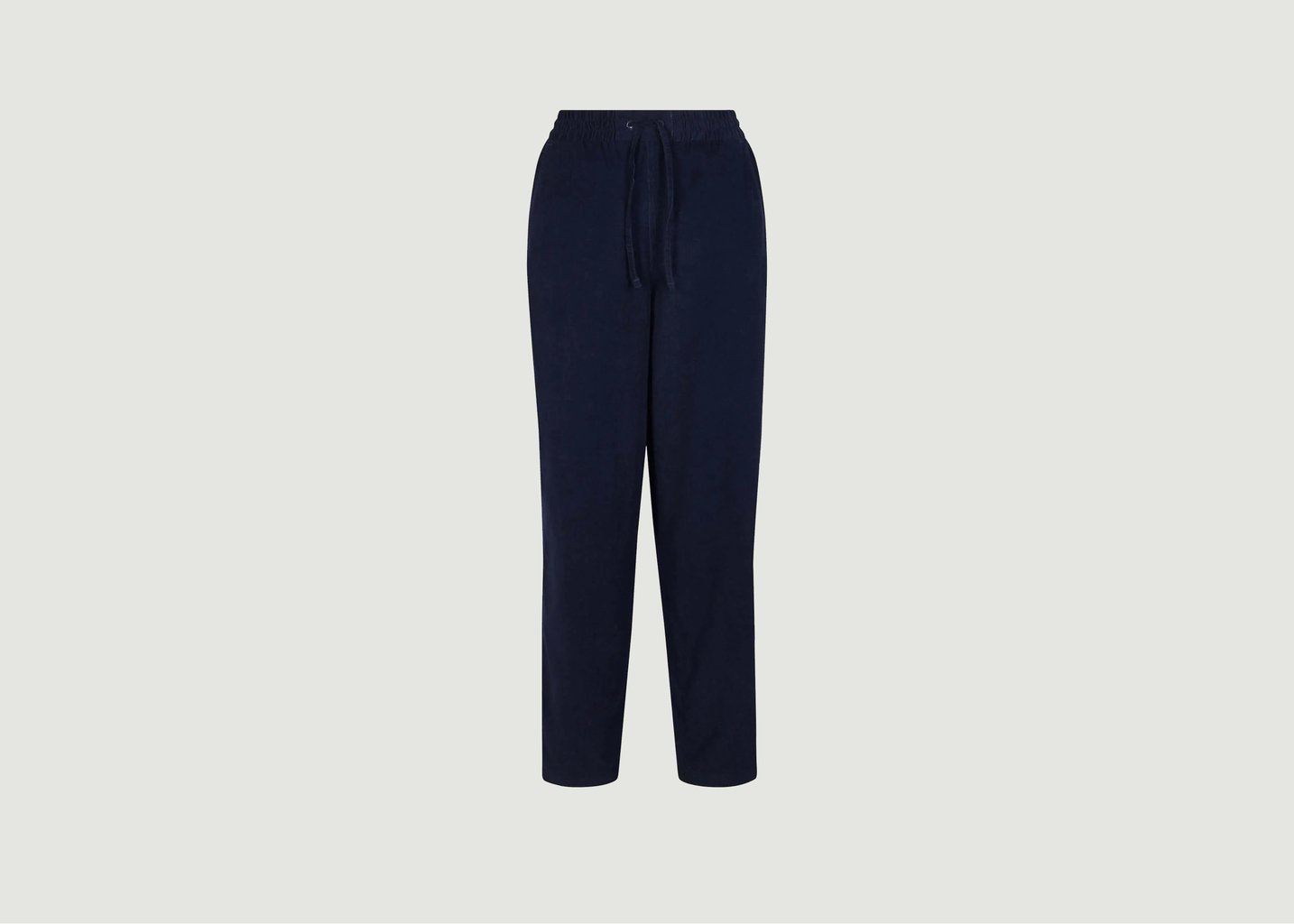 L'exception Pantalon Rama En Velours Côtelé Bleu Marine Komodo