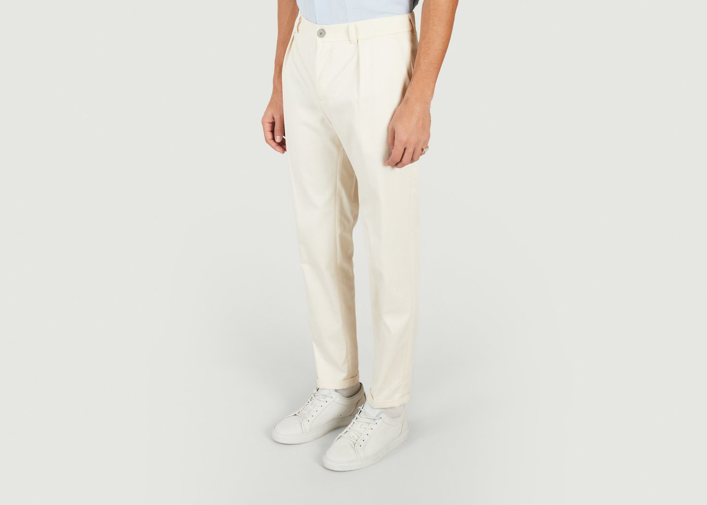 L'exception Pantalon Sienna En Coton Upcyclé Ecru Noyoco