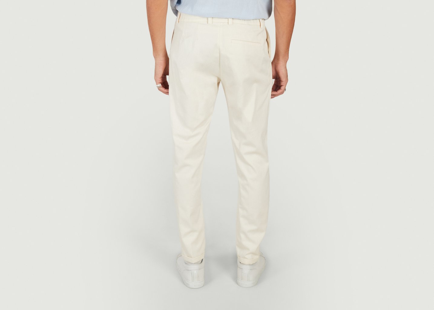 L'exception Pantalon Sienna En Coton Upcyclé Ecru Noyoco