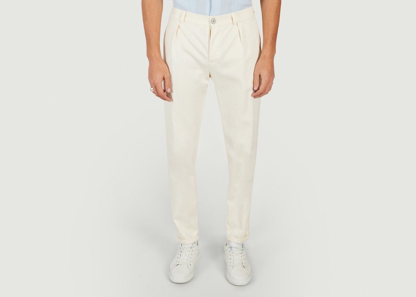 l'exception Pantalon Sienna en coton upcyclé Ecru noyoco