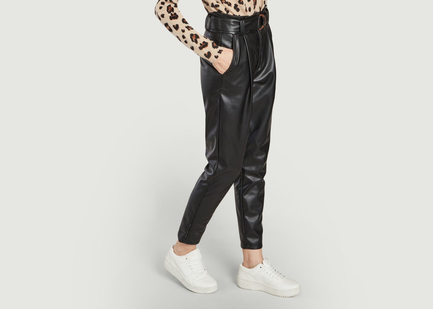 L'exception Pantalon Simili Cuir Ava Rock Noir Reiko