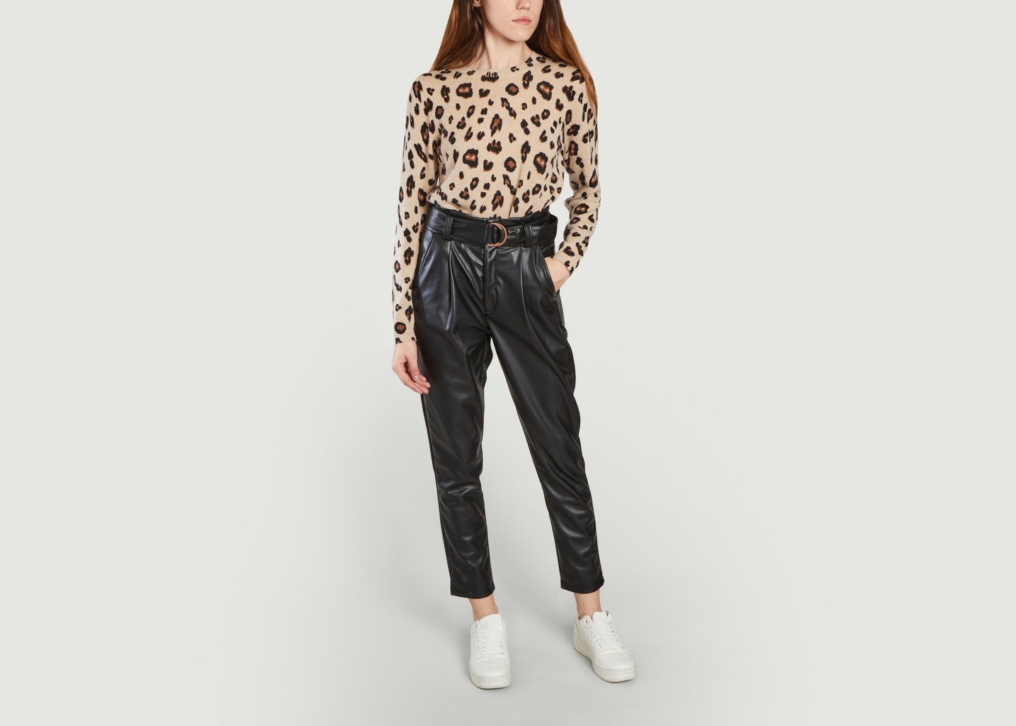 L'exception Pantalon Simili Cuir Ava Rock Noir Reiko