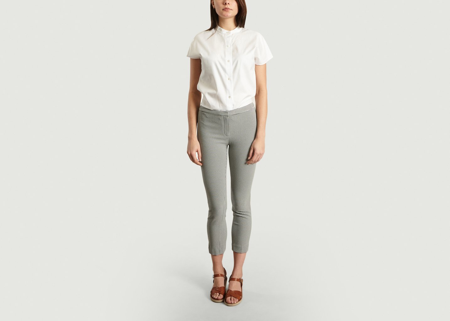L'exception Pantalon Skinny 7/8e Pied De Poule Noir Theory