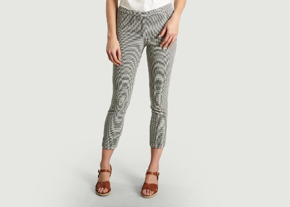 l'exception Pantalon Skinny 7/8e Pied De Poule Noir Theory