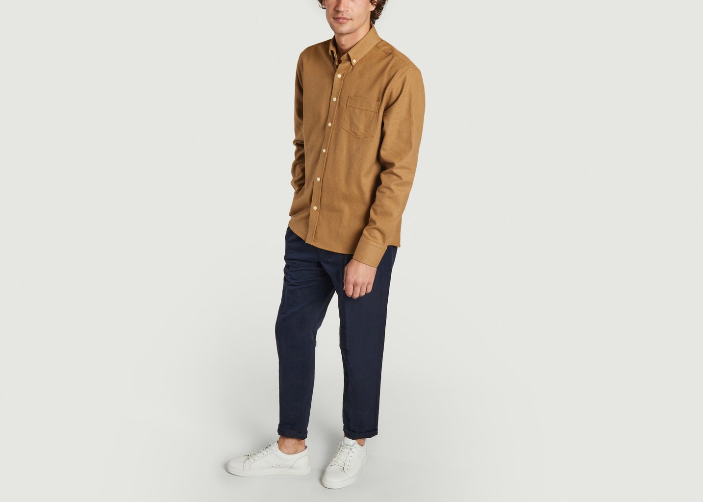L'exception Pantalon Slim à Pinces Bleu Marine Incotex