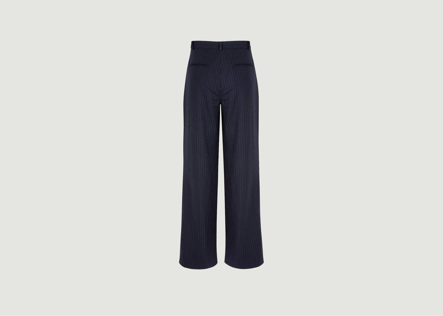 L'exception Pantalon South En Flanelle Bleu Marine ADN Paris