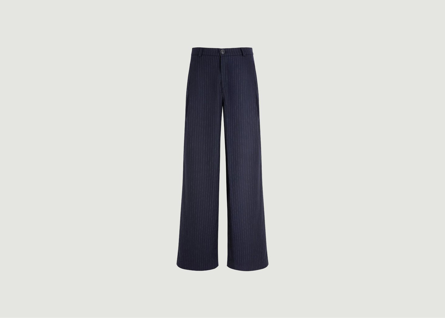 l'exception Pantalon South en flanelle Bleu Marine ADN Paris
