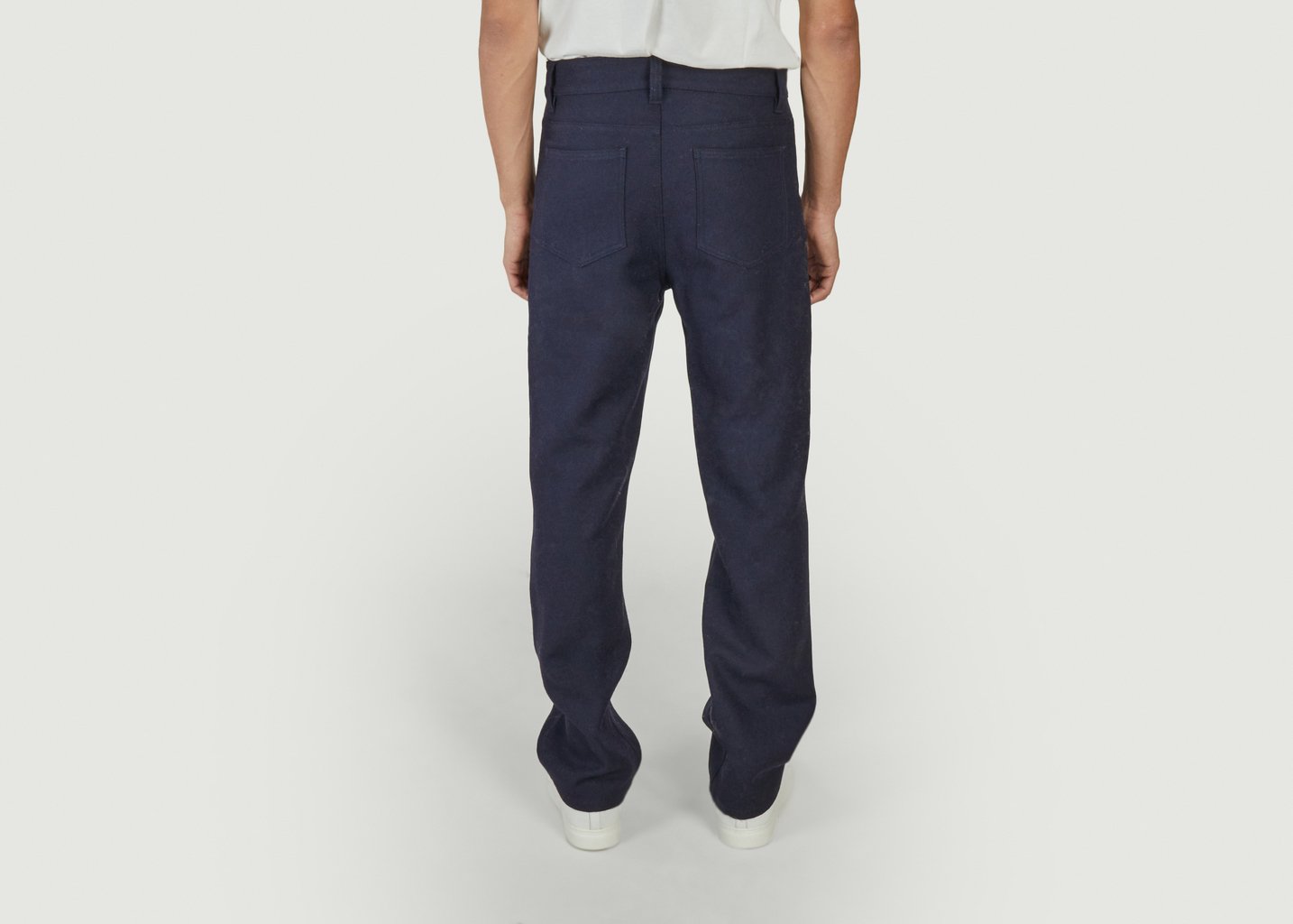 L'exception Pantalon Straight Fit Bleu Marine AMI Paris