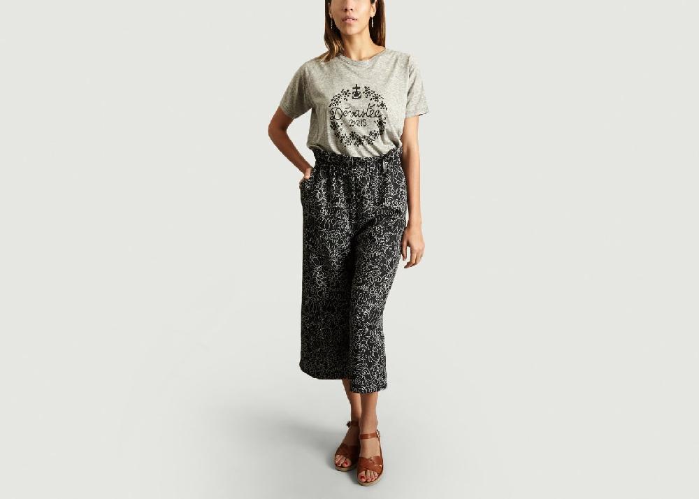 L'exception Pantalon Taille Elastiquée Noir Dévastée