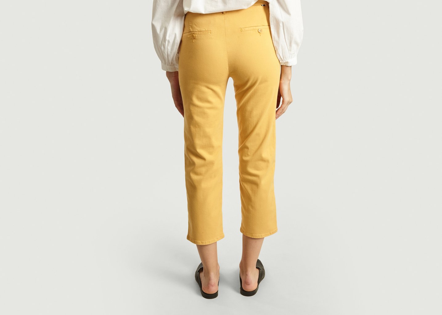 L'exception Pantalon Taille Haute 7/8e Sandy Jaune Reiko
