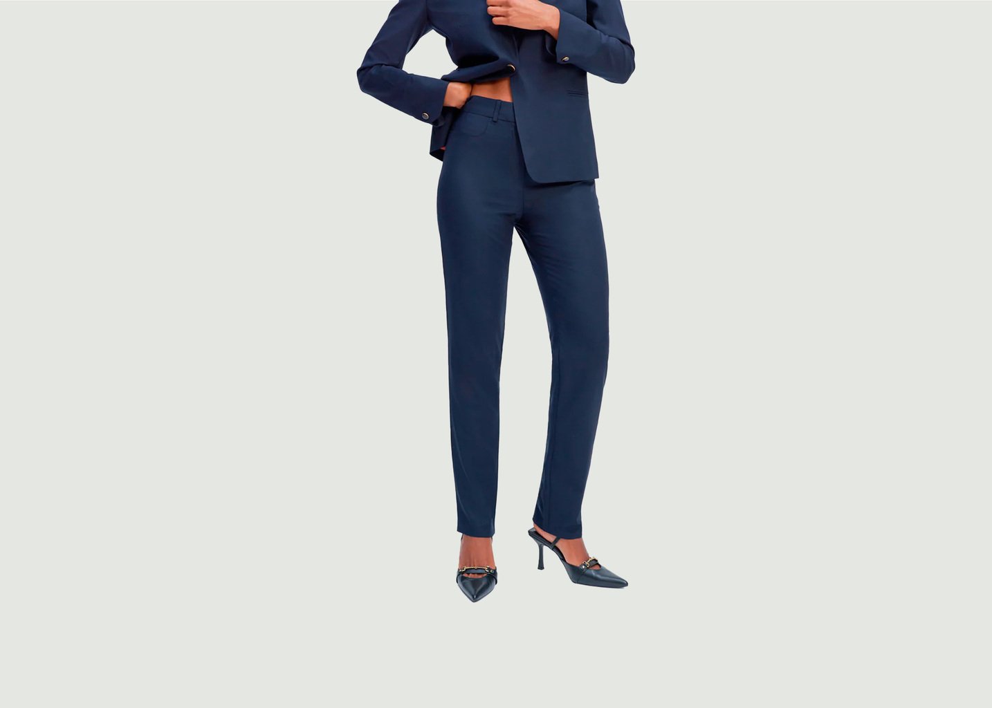 L'exception Pantalon Tailleur New York Bleu Marine 17H10