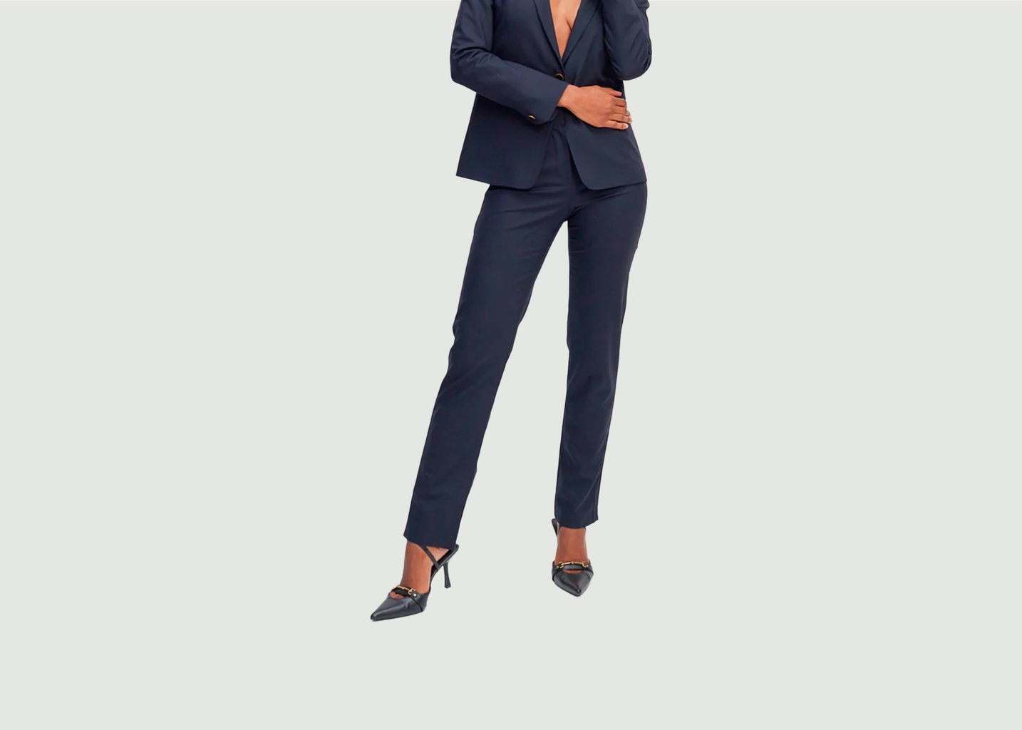 l'exception Pantalon Tailleur New York Bleu Marine 17H10