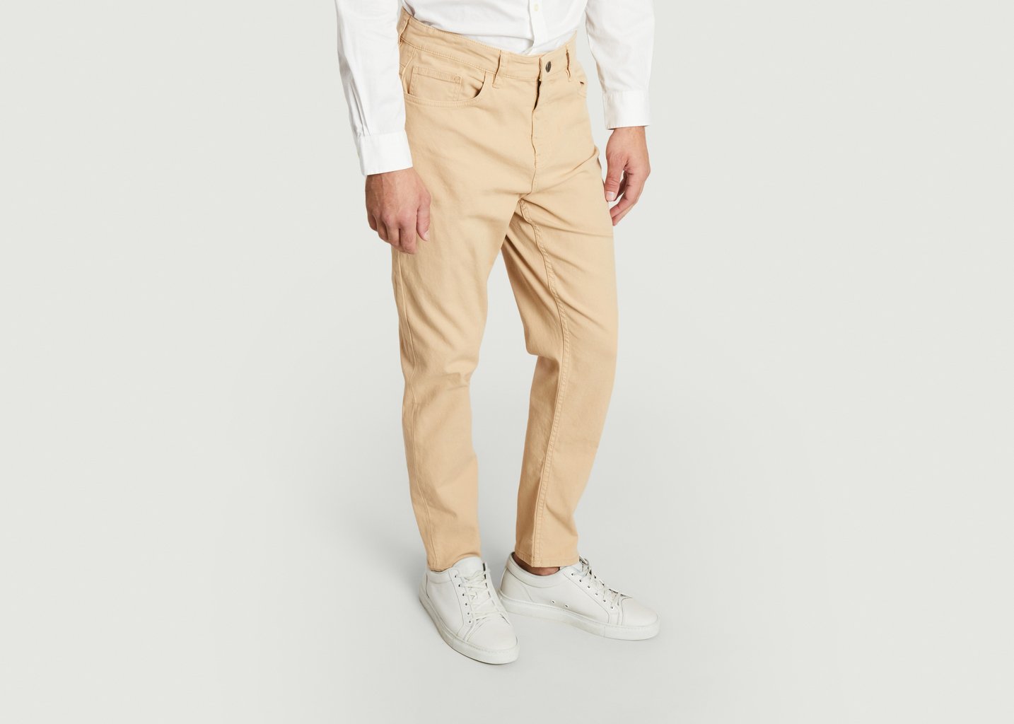 L'exception Pantalon Tim Beige Knowledge Cotton Apparel