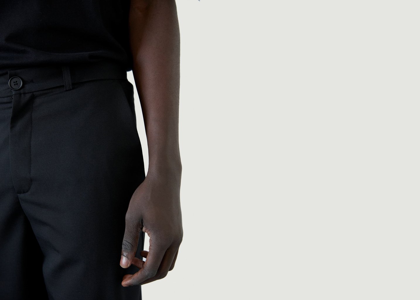 L'exception Pantalon Tropical En Laine Noir Walkers Appeal