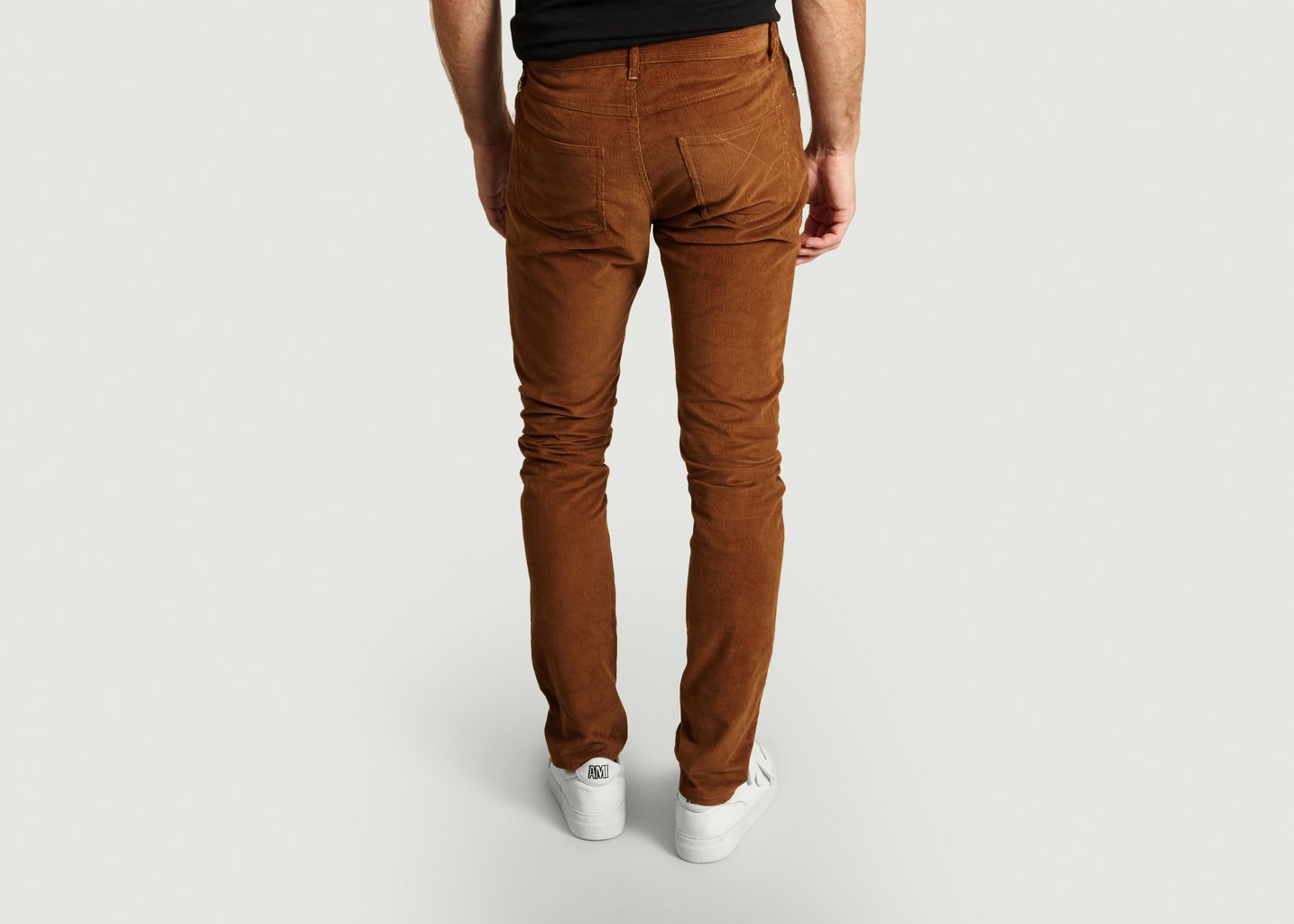 L'exception Pantalon Uni En Velours Camel M.X Maxime Simoëns