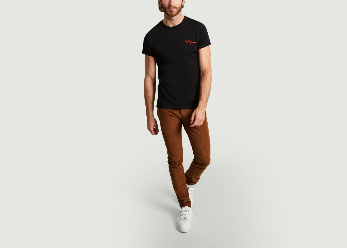 L'exception Pantalon Uni En Velours Camel M.X Maxime Simoëns
